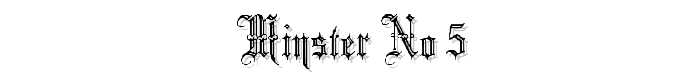 Minster No 5 font